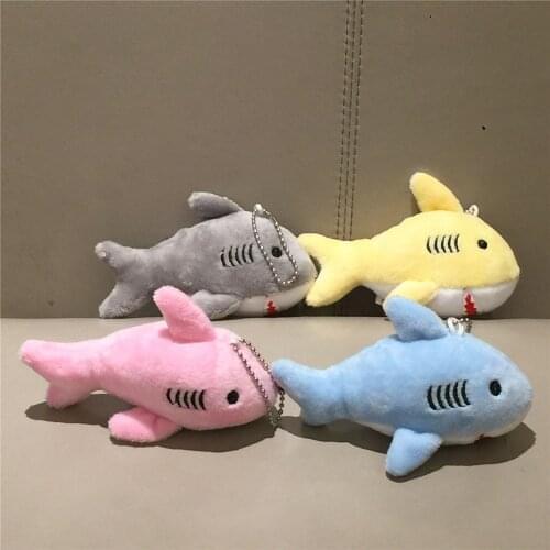 Mix Colors , Small 10CM Animal Shark TOY , Key Chain Pendant Gift , Kids Party Plush Doll