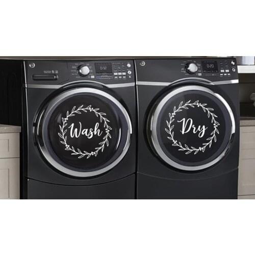 Washer & Dryer Laundry Room wall decal Wash Dry wall Sticker vinyl laundry decor removable wall art muralHJ750