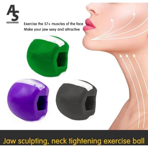 Silica Gel Exercise Ball Face Masseter Men Facial Pop N Go Mouth Jawline Jaw Muscle Exerciser Chew Ball Bite Breaker Training