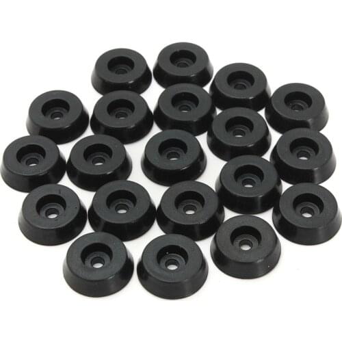 20pcs Rubber Table Chair Furniture Feet Leg Pads Tile Floor Protectors Furniture Hardware Corner Brackets 18x15x5mm