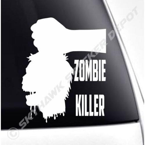 ZOMBIE KILLER Bumper Sticker Vinyl Decal Walking Dead Motorcycle Skull Daryl 13x10cm