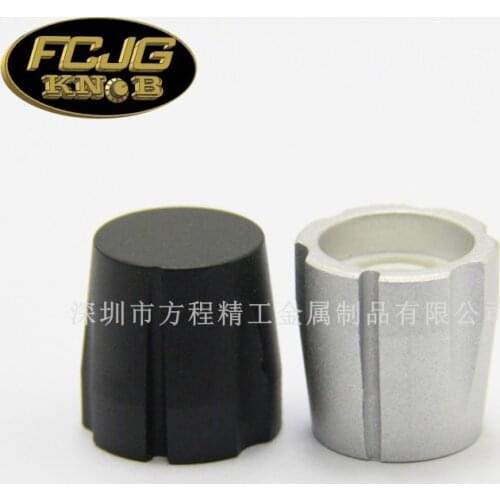 4pcs aluminum plastic knob potentiometer knob 17*17*6mm Sandblasting potentiometer cap Volume knob switch cap HI-FI amplifier