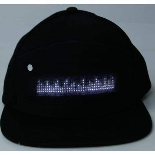 Led Display Light Hat Flash English Animation App Mobile Phone Word Changing Bluetooth Hat Suitable for Parties