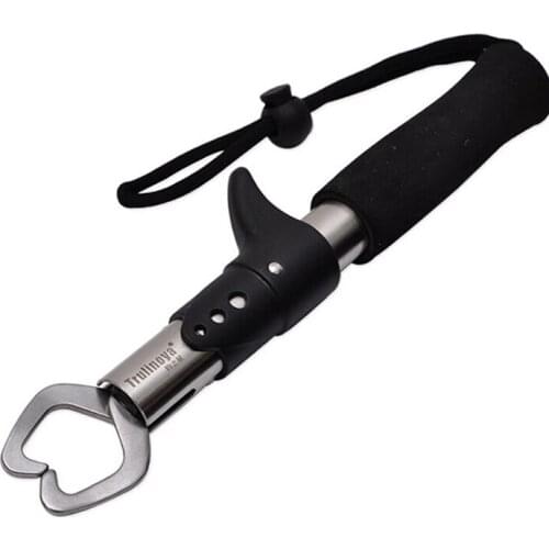 Trulinoya Fishing Tackle Tool Stainless Steel Fish Lip Grabber Fish Grip Gripper 215mm 145g