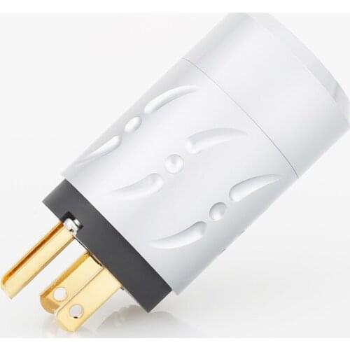 Viborg VM502G Aluminium Alloy Pure Copper Gold Plated US AC Power Plug HIFI US Mains AC Copper Gold Plated male Power Plug