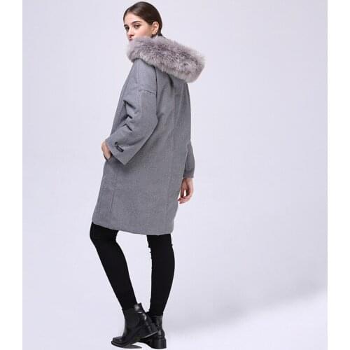 Abrigo Mujer Full Long Solid Zippers Square Collar Time-limited 2018 Winter New High-end Show Fund Loose Coat Hair Overcoat
