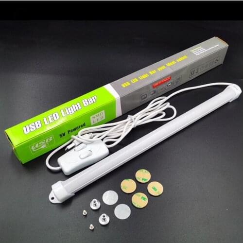 DC 5V USB Rigid LED Bar Strip Lamp 3 Colors Changeable Book light LED Desk table lamp Strip Tube Bulb For Reading Eye Protection