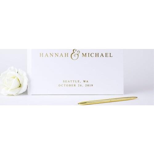 Gold Foil Wedding Guest Book White And Gold Wedding Alternative Custom Wedding Guestbook Idea Unique Wedding Guest Book Gold