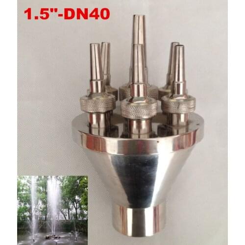 1.5" DN40 Steel 2 Tier Adjustable Central Upright Straight Fountain Nozzle Spray