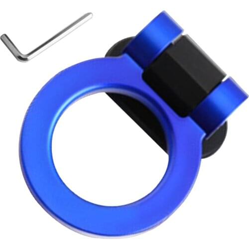 2pcTrailer Hook Car Tow Hook Decor Aluminum Tow Hook Ring Auto Decoration Accessories Ring Shaped Decorative Trailer Car Sticker