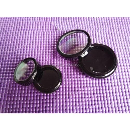 2G 5G 50pcs100pcs Empty Black Round Cosmetic Eyeshadow Compact Case, DIY Portable Travel Makeup Blusher Beauty Package