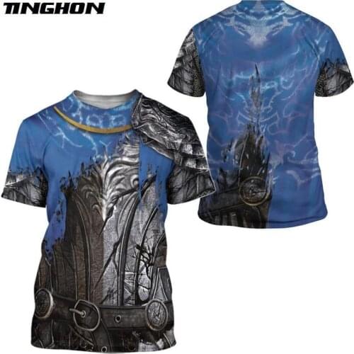 3D Cosplay Samurai armor Printed Men t shirt Street Fashion Short sleeve shirt Knight armor street Casual Unisex T-shirt Tops 03
