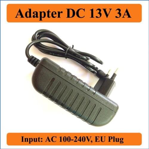 13V 3A EU Plug AC DC Adapter 1PCS AC 100V-240V Converters Adapter to DC 13V 3A 3000mA Charger Power Supply 5.5mm x 2.1-2.5mm