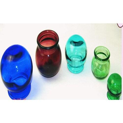 Traditional Chinese Cupping Handmade Five Size Color Glass Cupping Fire Cupping Jar for female beauty body point massage care