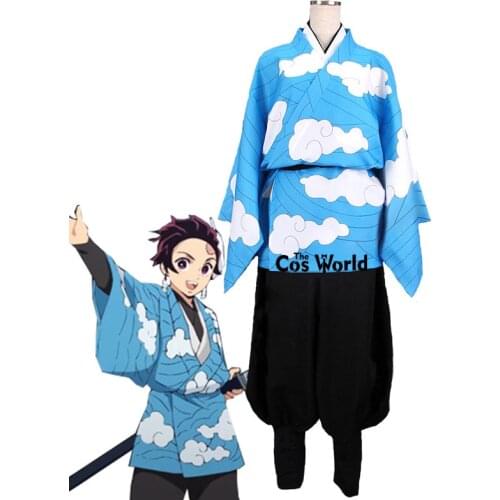 Demon Slayer: Kimetsu no Yaiba Kamado Tanjirou Urokodaki Sakonji Haori Kimono Yukata Uniform Anime Customize Cosplay Costumes