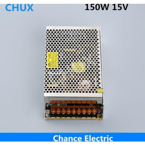 Switching Power Supply 150W 15v 10A,Single Output ac dc converter for Led Strip AC110V/220V Transformer to DC 15V