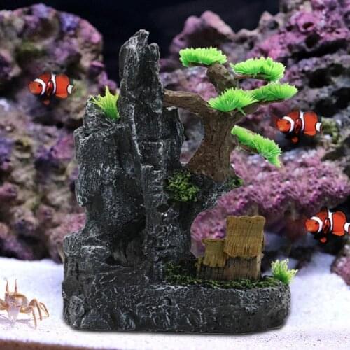 Landscaping Resin Simulation Mountain View Aquarium Decoration for Fish Tank Decor
