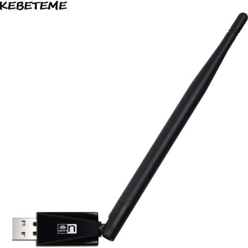 KEBETEME Newest 802.11n/g/b 150Mbps USB WiFi Wireless Card Network LAN Card 5db external antenna