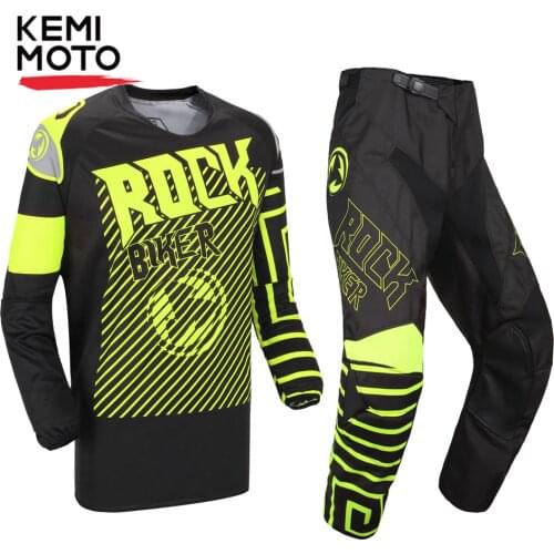 KEMIMOTO Motocross Jersey Pants Suit Men MX Gear Set Combos Moto Equipment Enduro Motocross Off-road Dirt Bike Clothes