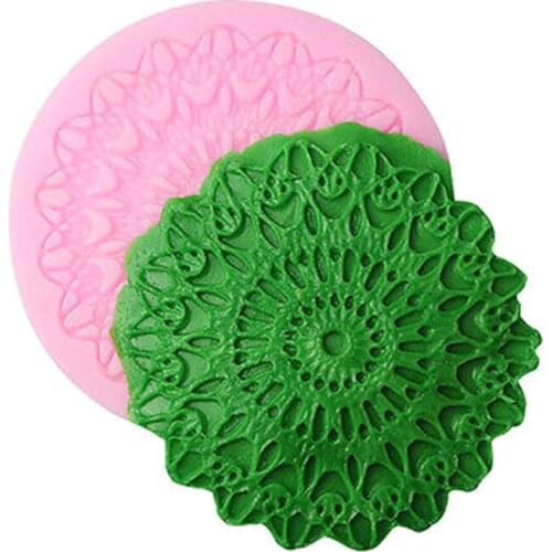 DIY Round Lace Flower Silicone Fondant Mold Chocolate Cupcake Baking Mould Tools Brand New and High Quality