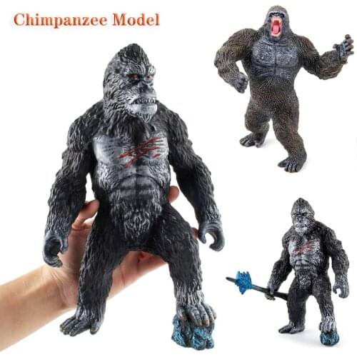 Large Simulation Science and Education Lifelike Chimpanzee Tomahawk Gorilla Wild Animal Static Solid Model Childrens Toy Gift