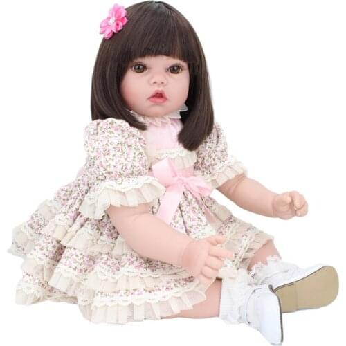 NPK Reborn baby Doll 22Inch Baby Face silicone vinyl dolls Toys For Children rebornToddler Girls dolls Toys Gift bebes reborn