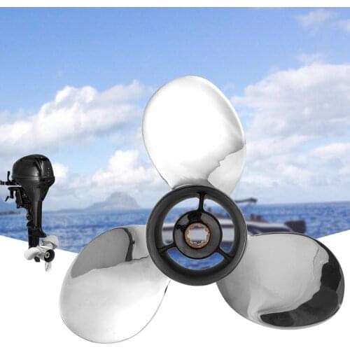 Boat Motor Stainless Steel Propeller 9 1/4X11-J for Yamaha 9.9Hp 15Hp Outboard Engine 9 1/4 X 11 -J 63V-45943-10-00 63V-45943-00