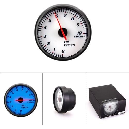 60mm Oil Pressure Gauge Digital Blue LED Display Car Meter with Sensor Pressure Gauge Auto Car Meter Racing auto oil press Gauge