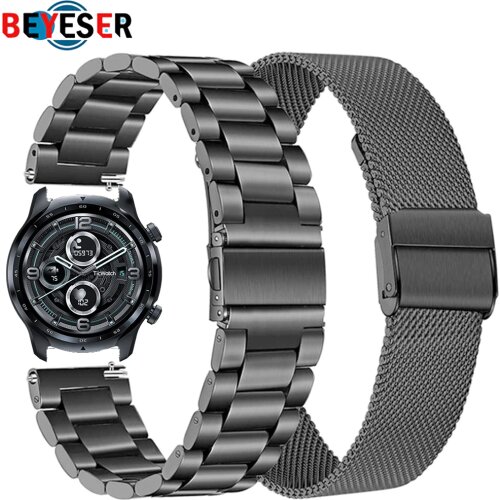 Metal Stainless Steel Band For TicWatch Pro 2020 Smart Bracelet Replace Straps For TicWatch Pro 3 GPS TicWatch GTX/S2/E2 Correa