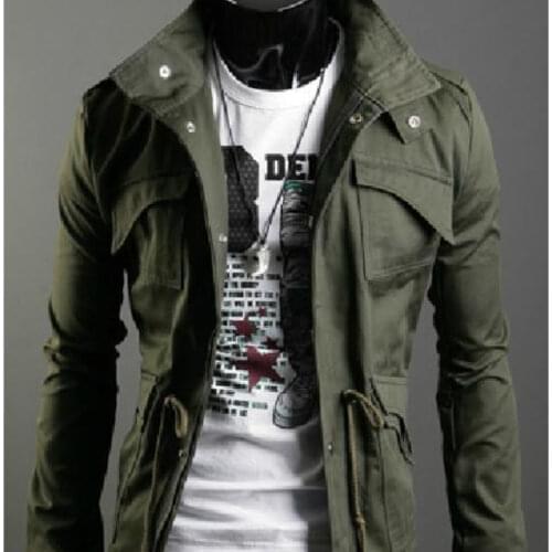 Fashion Mens Jacket Slim Collar Casual Jackets Windbreaker Men Outerwear Coats Men Clothing Autumn
