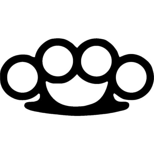 Dawasaru Brass Knuckles V1 Sticker KK Decal JDM FCK ILL Truck Vehicle Body Accessories Waterproof Car Stickers,13cm*6cm