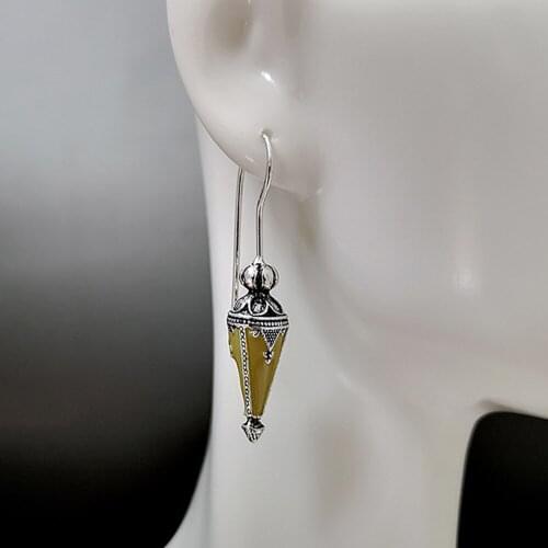 New Arrivals Kazakh Style Ethnic and Tribal Ear Hook Earrings European Antique Brass Pendant Earrings for Women Jewelry Gift