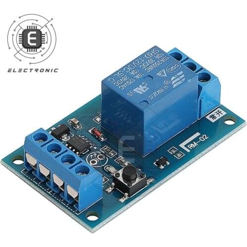 12V Single-Button Bistable Relay Module Car Modification Switch Board One-Button Start-Stop Self-Locking