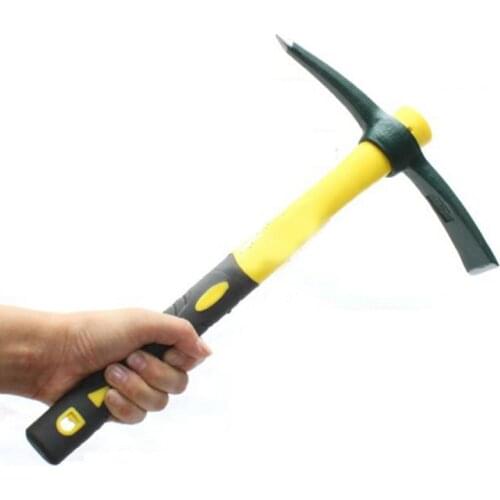 Pickaxe Outdoor Camping Mountain Mattock Fiberglass Handle Pick Axe Small Size Garden Pick Hand Tools