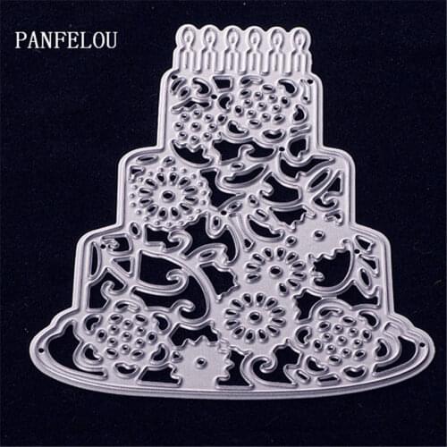 PANFELOU The birthday caker Metal craft paper die cutting dies for Scrapbooking/DIY Easter wedding Halloween cards