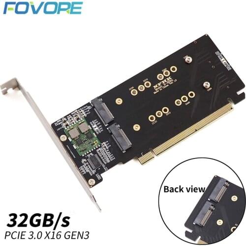 PCI Express 3.0 x16 to 4Port M.2 NVME SSD Adapter Raid Card VROC Riser Card Support 2230 2242 2260 2280 M2 NVME AHCI SSD for PC