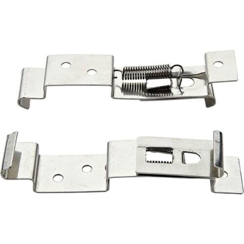 1pair European Car License Plate Frame Holder Trailer Number Plate Clips Spring Loaded Stainless Steel Bracket cars