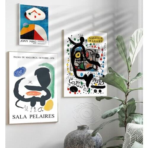 Retro Joan Miro Poster, Sala Pelaires Wall Decor, Galerie Maeght Prints Poster, Exhibition Museum Poster, Vintage Art Decor