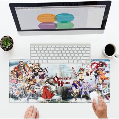 XGZ Girl Cartoon Large Size Mousepad Rubber Bottom Non-slip Non-fading Smooth Surface Suitable for Office Home Desk Laptop Pc