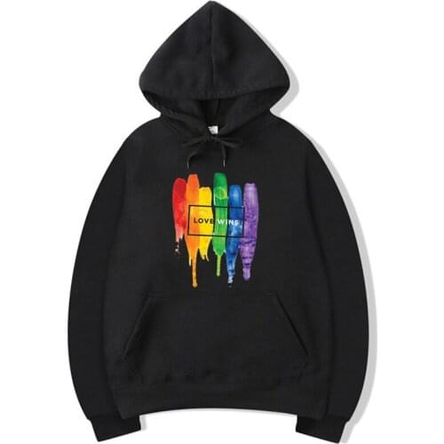 Women Hoodies Pride Lgbt Gay Love Lesbian Rainbow Design Print Womens Sweatshirt Casual Hooded Oversized Pullovers Tops Women