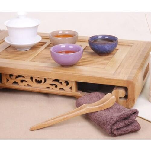 18x3cm Bamboo Wood Tea Tongs Food Toast Bacon Sugar Tea Tongs Salad Clip Tweezer Cooking Utensil Gadget Kitchen Tool