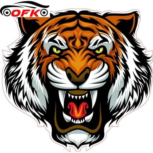 Car Stickers Decor Motorcycle Decals Evil Tiger Decorative Accessories Creative Sunscreen Waterproof PVC,15cm*16cm