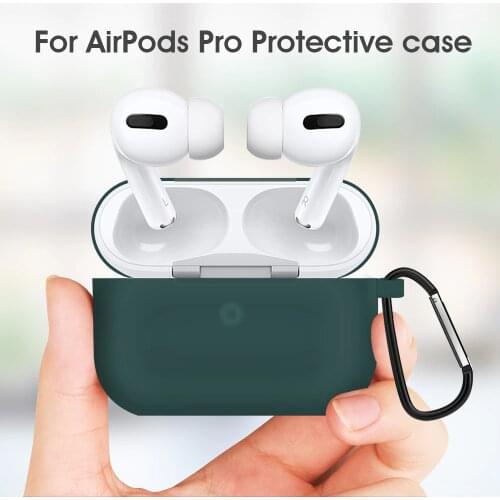For AirPods Pro Case Liquid Soft Silicone Shockproof Earphones Protective Cover For Air Pods Pro 2019 Coque Case with Keychain