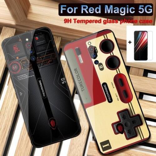 Tempered Glass Case For ZTE nubia Red Magic 5G Case NX659J 6.65'' Hard Phone Back Cover Cases For ZTE nubia Red Magic 5G Bumper