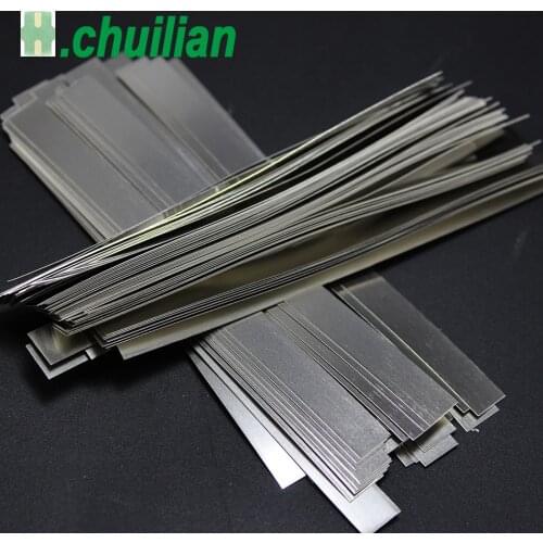 Chuilian 100pcs/lot 0.1mm Thickness X 100mm 99.96% N6 Pure Nickel Plate Strap Strip Sheets for 18650 Battery Spot Welding Machin