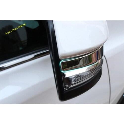 Door Mirror Protect Strip Cover Streamer Trim 2 Pcs Fit For Toyota RAV4 RAV 4 2016 2017 2018 Stainless steel / Auto Accessories