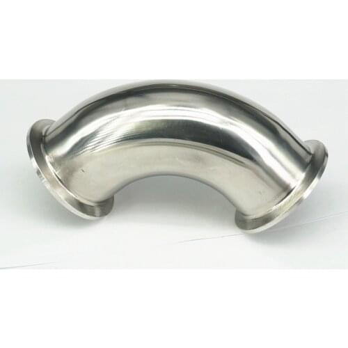 Fit Tube O/D 45mm Tri Clamp 2" Ferrule OD 64mm 304 Stainless Steel Sanitary 90 Degree Elbow Connector Adapter Homebrew