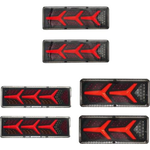 2 PCS Waterproof 24V LED Tail Lights Trailer Truck Stop Rear Auto Car Signal Lamp Caution Lights