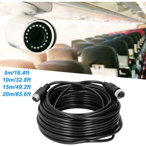 Transmission Cables 4-Pin Car Camera Cable Portable Anti-Interference PVC Video Extension Cord for Auto Truck Bus Monitor data