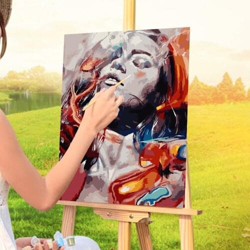 Woman Portrait Painting By Numbers Package Acrylic Paints 40*50 Picture By Numbers Photo Home Decoration Crafts Wholesale